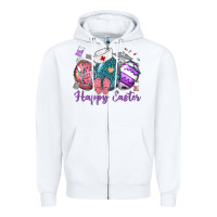 White happy easter eggs nurse n Zipper Hoodie - Neo Western