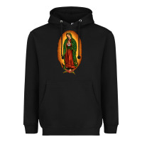 Black our lady of Guadalupe Heavyweight Hoodie - JahusDesignShop