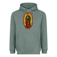 Sage our lady of Guadalupe Heavyweight Hoodie - JahusDesignShop