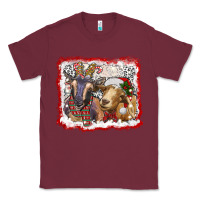 Burgundy christmas goats Classic Tee - RanaPortraitStore