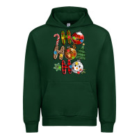 Forest Green ho ho ho with Urban Hoodie - MaliasSmallBusiness