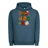 Pigment Midnight Navy ho ho ho with Urban Hoodie - MaliasSmallBusiness