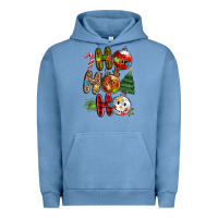 Pigment Pebble Blue ho ho ho with Urban Hoodie - MaliasSmallBusiness