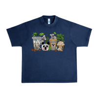 Navy koala coffee cups Urban Heavy Tee - texasbilliewilder