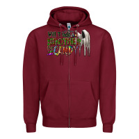 Burgundy will trade brother for candy Zipper Hoodie - CowhideDigitalArt