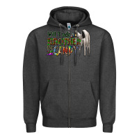 Charcoal Heather will trade brother for candy Zipper Hoodie - CowhideDigitalArt