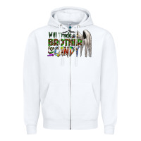 White will trade brother for candy Zipper Hoodie - CowhideDigitalArt