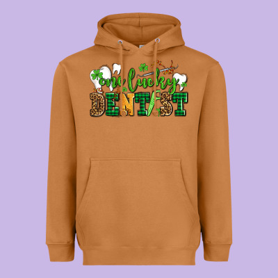 St Patricks Day One Lucky Dentist Heavyweight Hoodie Designed By Adodesignshop