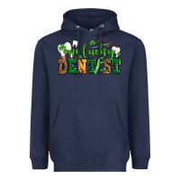 Navy st patricks day one lucky dentist Heavyweight Hoodie - AdoDesignShop