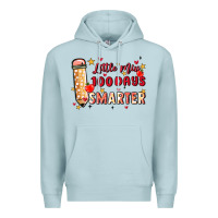Blue Mist little miss 100 days smarter Premium Hoodie - MaliasSmallBusiness