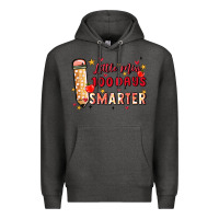 Charcoal Heather little miss 100 days smarter Premium Hoodie - MaliasSmallBusiness