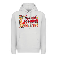 Dove Grey little miss 100 days smarter Premium Hoodie - MaliasSmallBusiness