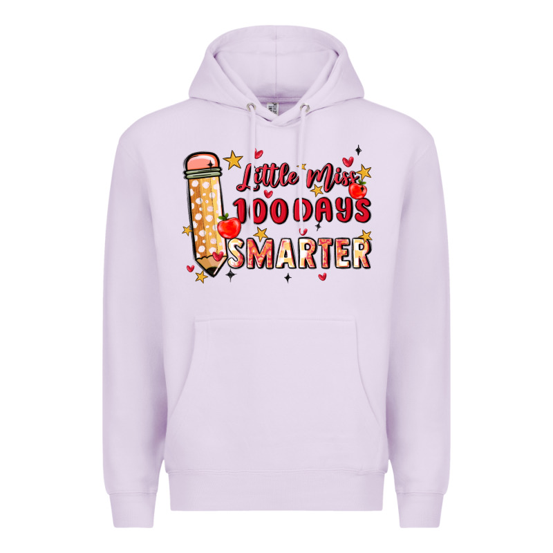 Little Miss 100 Days Smarter Premium Hoodie by MaliasSmallBusiness | Teevron