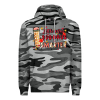 Slate Camo little miss 100 days smarter Premium Hoodie - MaliasSmallBusiness
