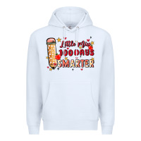 White little miss 100 days smarter Premium Hoodie - MaliasSmallBusiness