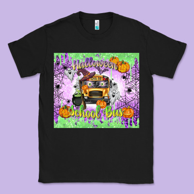 Halloween School Bus Classic Tee Designed By Texasbilliewilder