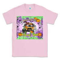 Bubblegum Pink Halloween School Bus Classic Tee - texasbilliewilder