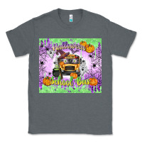 Charcoal Heather Halloween School Bus Classic Tee - texasbilliewilder