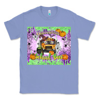 Colony Blue Halloween School Bus Classic Tee - texasbilliewilder