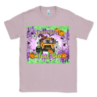 Lilac Halloween School Bus Classic Tee - texasbilliewilder