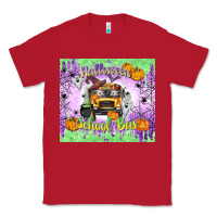 Red Halloween School Bus Classic Tee - texasbilliewilder