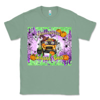 Sage Halloween School Bus Classic Tee - texasbilliewilder