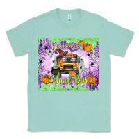 Seafoam Halloween School Bus Classic Tee - texasbilliewilder