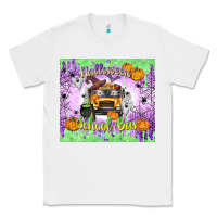 White Halloween School Bus Classic Tee - texasbilliewilder