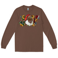 Chestnut african american santa joy with sunflowers Long Sleeve Tee - RanaPortraitStore