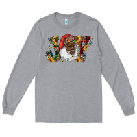 Heather Grey african american santa joy with sunflowers Long Sleeve Tee - RanaPortraitStore
