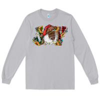 Moon Dust african american santa joy with sunflowers Long Sleeve Tee - RanaPortraitStore