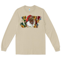 Mushroom african american santa joy with sunflowers Long Sleeve Tee - RanaPortraitStore