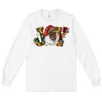 White african american santa joy with sunflowers Long Sleeve Tee - RanaPortraitStore