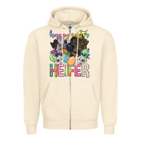 Sandshell happy easter heifer Zipper Hoodie - Neo Western