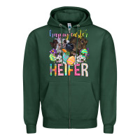 Sports Green happy easter heifer Zipper Hoodie - Neo Western