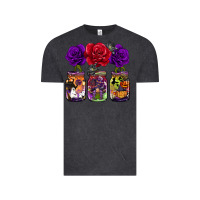 Vintage Black halloween jars rose Vintage Tee - BarkalooDesign