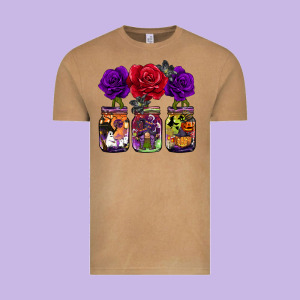 Halloween Jars Rose Vintage Tee Designed By Barkaloodesign
