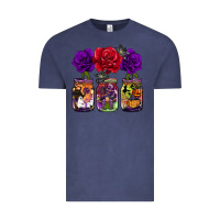 Vintage Denim halloween jars rose Vintage Tee - BarkalooDesign