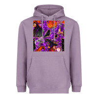 Lavender halloween witch seamless pattern Heavyweight Hoodie - BundleAndBundleShop