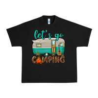 Black lets go camping Urban Heavy Tee - texasbilliewilder