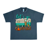 Midnight Navy lets go camping Urban Heavy Tee - texasbilliewilder