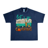 Navy lets go camping Urban Heavy Tee - texasbilliewilder