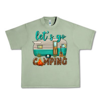 Oil Green lets go camping Urban Heavy Tee - texasbilliewilder