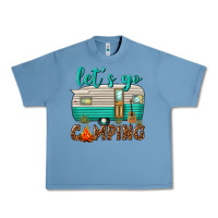 Pebble Blue lets go camping Urban Heavy Tee - texasbilliewilder