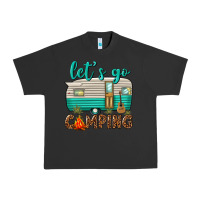 Pigment Black lets go camping Urban Heavy Tee - texasbilliewilder