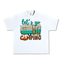 White lets go camping Urban Heavy Tee - texasbilliewilder