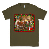 Army Green christmas farm animals Classic Tee - RanaPortraitStore