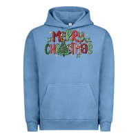 Pigment Pebble Blue merry christmas Urban Hoodie - MaliasSmallBusiness