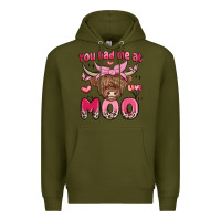 Army Green you had me at moo Premium Hoodie - MaliasSmallBusiness