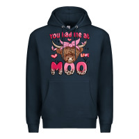 Navy you had me at moo Premium Hoodie - MaliasSmallBusiness